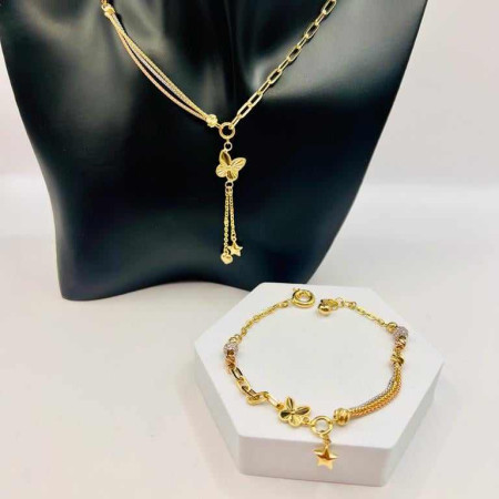 Woman necklace and bracelet - 14k gold Woman necklace and bracelet - 14k gold
