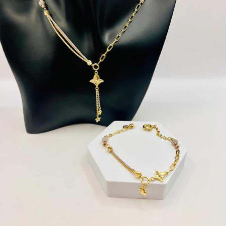 Woman necklace and bracelet - 14k gold Woman necklace and bracelet - 14k gold