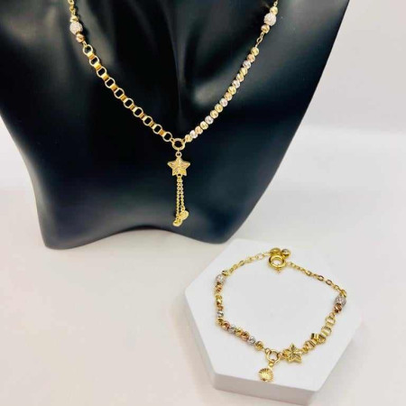 Woman necklace and bracelet - 14k gold Woman necklace and bracelet - 14k gold