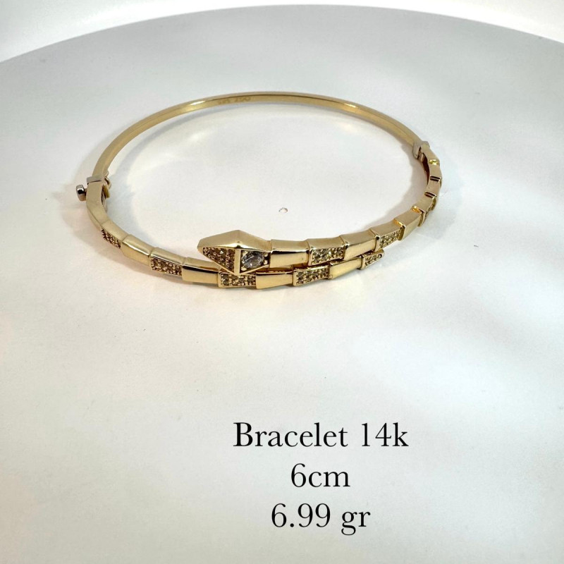 14K Gold Bangle Bracelet – 6.4g, 6cm
