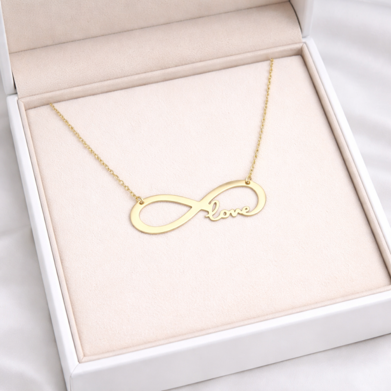 18K Gold Infinity Love Necklace