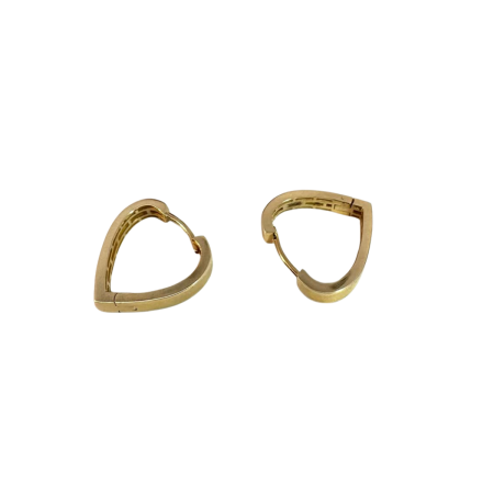14K Gold Heart-Shaped Earrings – 2cm (2.55g)