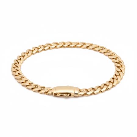14K Gold Cuban Link Bracelet – 20cm, 7.8g