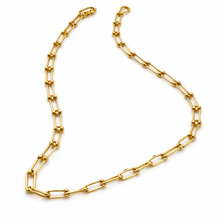 18K Gold Link Chain Necklace – Luxury Bold Chain (37g)