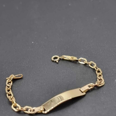 Kenzari Jewellery 14k Gold-Toned Nameplate Bracelet for Kids - 2.22 Grams
