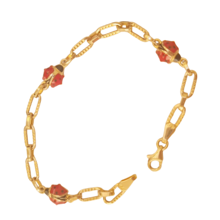 Ladybug Charm Chain Bracelet – 17cm (3.5g)