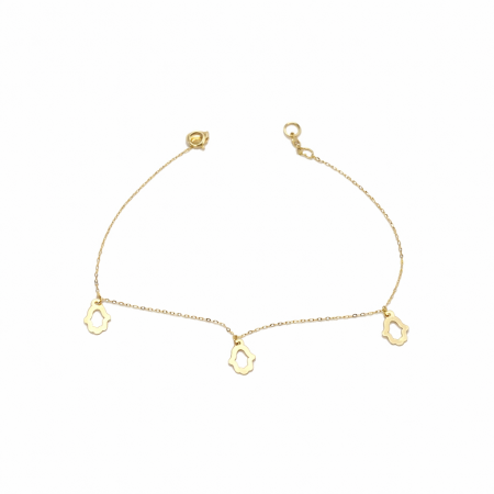 18K Gold Charm Bracelet 2.51 Gram – Elegant Minimal Dainty Bracelet for Women
