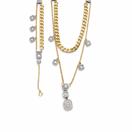 18k Gold & Diamond Necklace Set