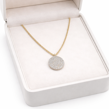 18k Gold Disc Necklace 18k Gold Disc Necklace