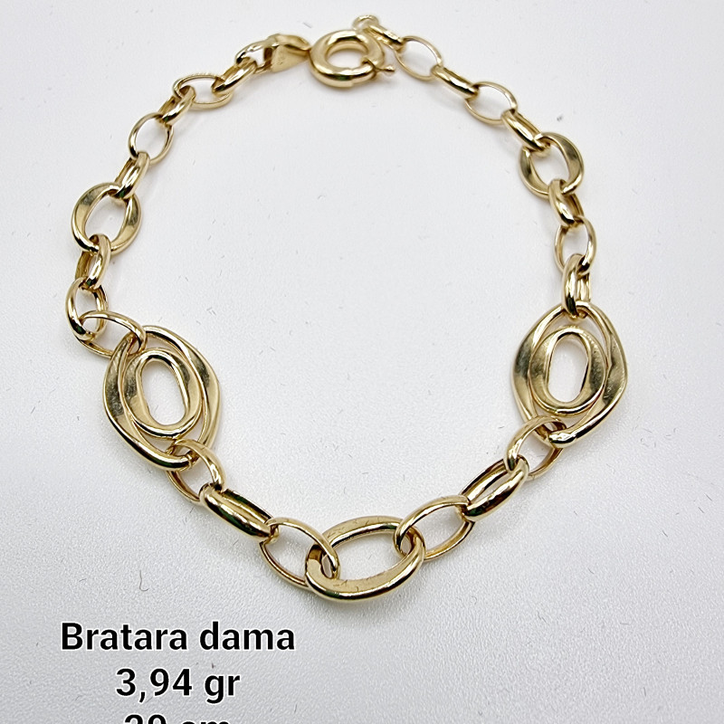 Kenzari Jewellery 14k Gold Link Chain Bracelet for women -5.53 Grams