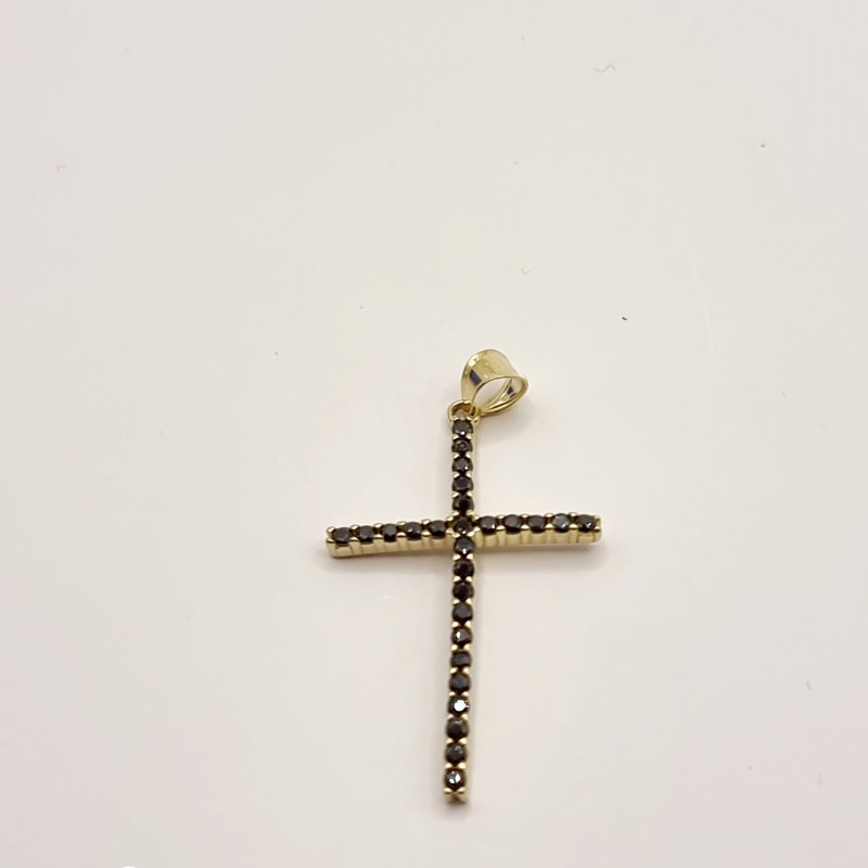 Kenzari Jewellery 14k Gold Cross Pendant for Women - 1.20 Grams