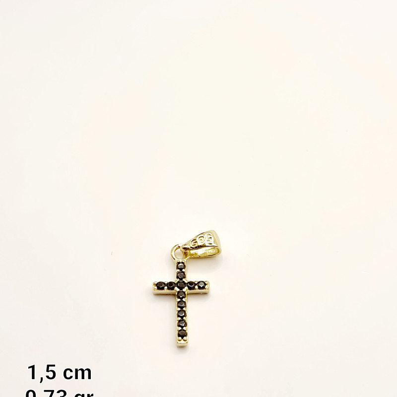 Kenzari Jewellery 14k Gold Cross Pendant for Women - 0.73 Grams
