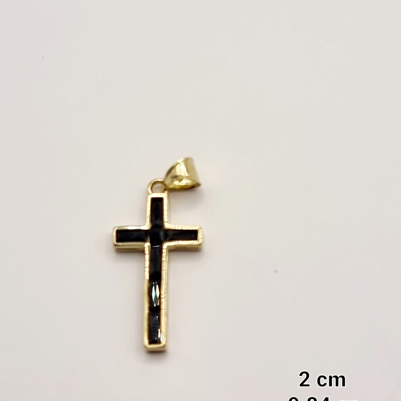 Kenzari Jewellery 14k Gold Cross Pendant for Women - 0.84 Grams