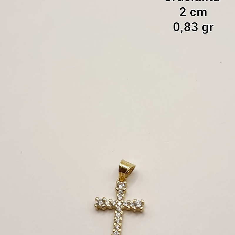 Kenzari Jewellery 14k Gold Cross Pendant for Women - 0.83 Grams