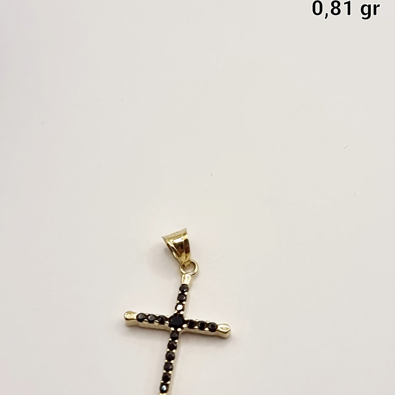 Kenzari Jewellery 14k Gold Cross Pendant for Women - 0.81 Grams