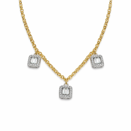 18k Gold Diamond Necklace - 3.65 Grams
