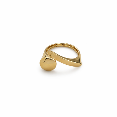 18K Gold Minimalist Dome Ring – 3.24 Gram Elegant Designer Ring