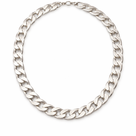 Silver Cuban Link Chain - 65 cm, 153.80g