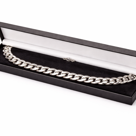 Silver Cuban Link Chain - 65 cm, 153.80g
