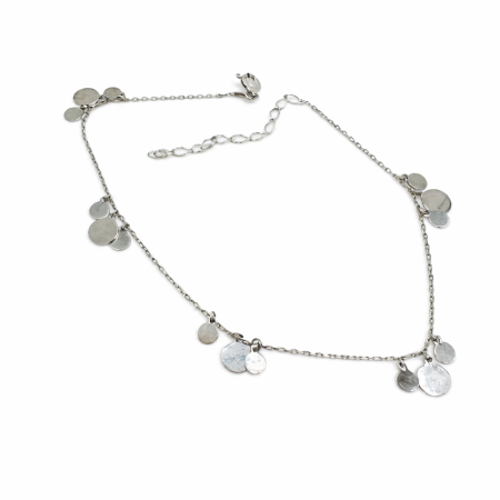 Silver Bracelet with Disc Charms