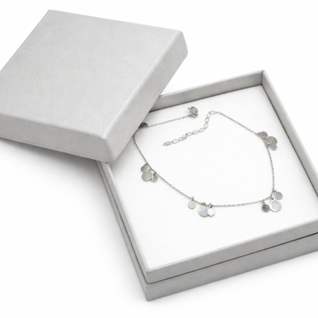 Silver Bracelet with Disc Charms