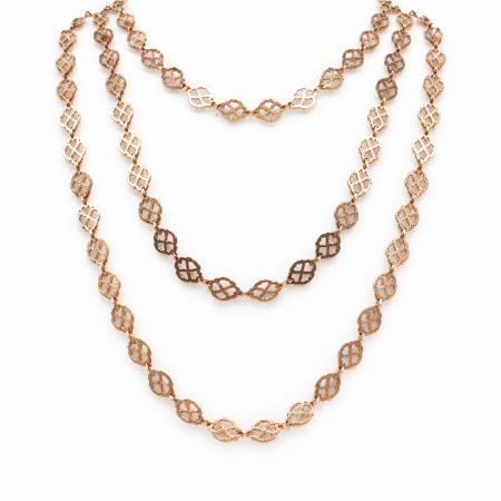 Gold Necklace 11.18g - 120cm Three-Layered Design