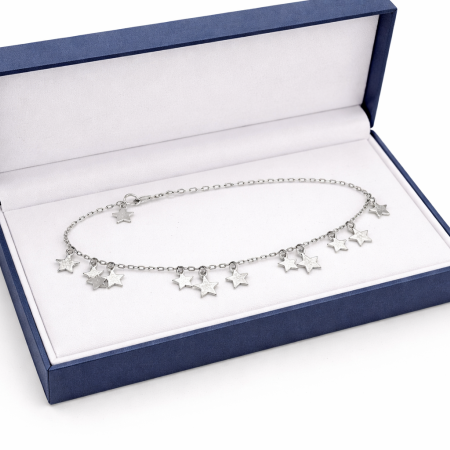 Silver Star Bracelet (1.85g/21+4.5cm)