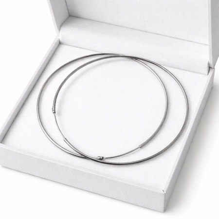 Sterling Silver Hoop Earrings 7cm (Large Round Hoops) – 5g