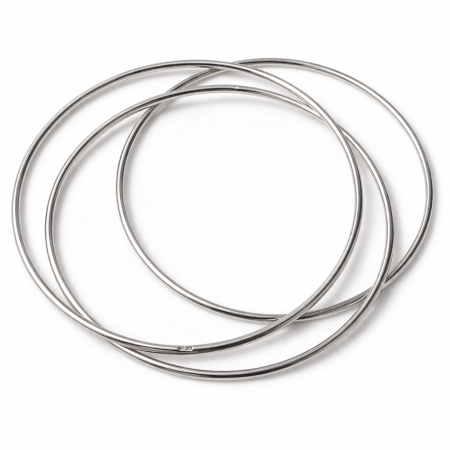 925 Sterling Silver Bangles 7cm – Minimalist Round Design (8g Each)