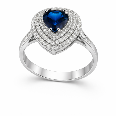 Sterling Silver Sapphire-like Ring – 4.22g