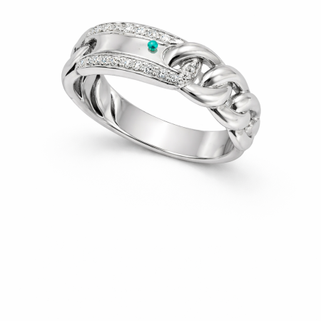 Sterling Silver Ring with Turquoise-like Stone – 2.86g