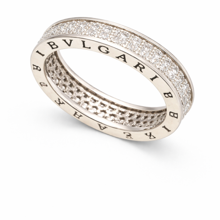 Silver Ring 5.95g - Pave Set Eternity Ring with Roman Numerals