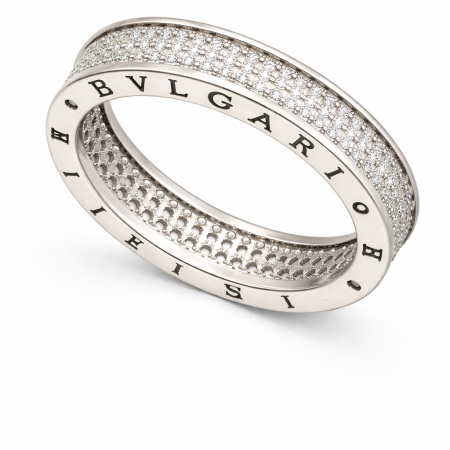 Silver Ring 6.50g - Pave Set Eternity Ring with Roman Numerals