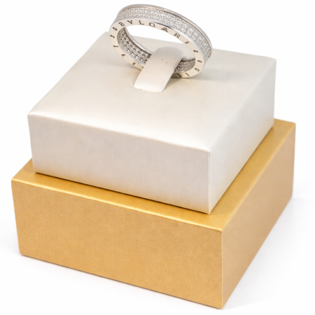 Silver Ring 6.66g - Pave Set Eternity Ring with Roman Numerals