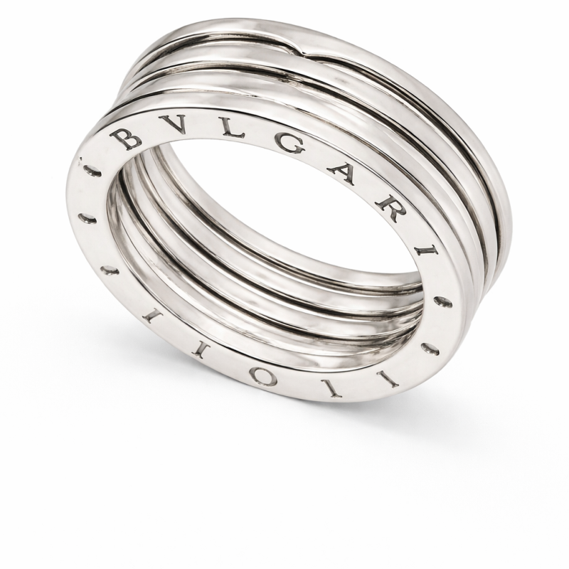 Silver Ring 7.97g - Stacked Design with Engraved Roman Numerals Silver Ring 7.97g - Stacked Design with Engraved Roman Numerals