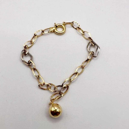 Kenzari Jewellery 14k Gold Chain Link Bracelet for women -3.75 Grams