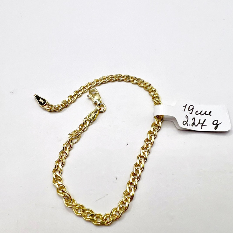 Kenzari Jewellery 14k Gold Link Chain Bracelet for Women -2.27 Grams